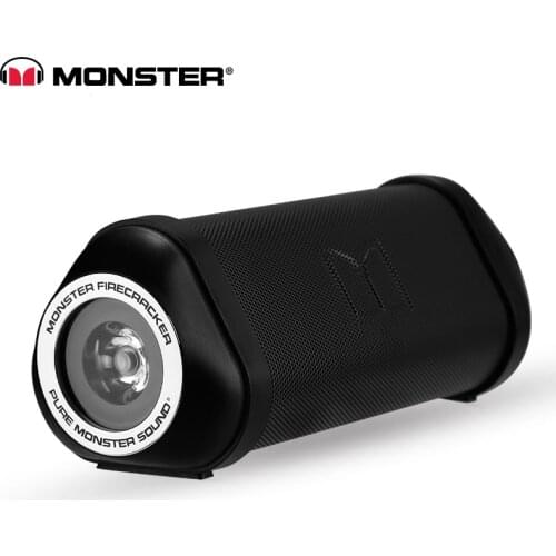 Monster Firecracker Bluetooth Speaker Waterproof Outdoor Car Mini Portable Speaker Built-in LED Light with Mic Deep Bass Sound