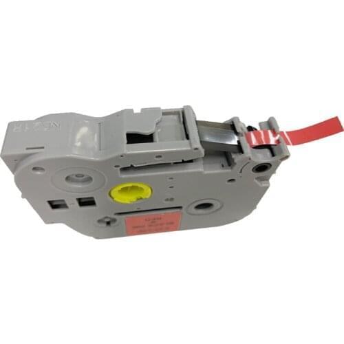 Black on Red TZe-Z411 Compatible Label 6mm*8m For PT-E115 Tape