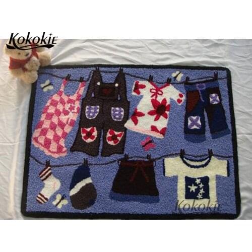 Diy rug cartoon printing tapestry kits 3d latch hook rug kits carpet embroidery kits accessories knooppakket klink haak kleed