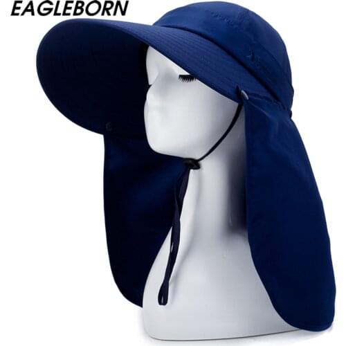 EAGLEBORN 2021 Fashion Womens Foldable Sun Hat UV Protection Wide Brim Sun Hat Summer Beach Hat Defense Against Mosquitoes