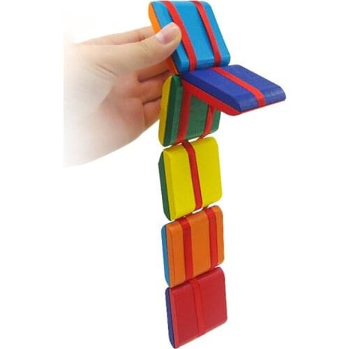 H054 Novelty Decompression Wood Retro Toys,Wooden Ladder Change Visual Illusion