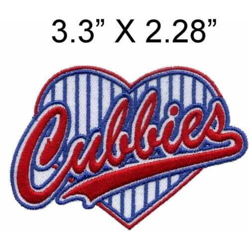 Beautiful heart with lettering 3.3"wide embroidery patch for Chicago/I Love it/I Believe