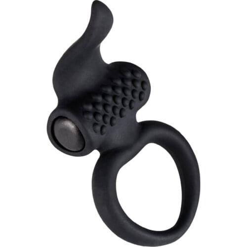 Lingus vibrating cockring soft silicone penis ring with clit stimulation couples salient G-point Massager
