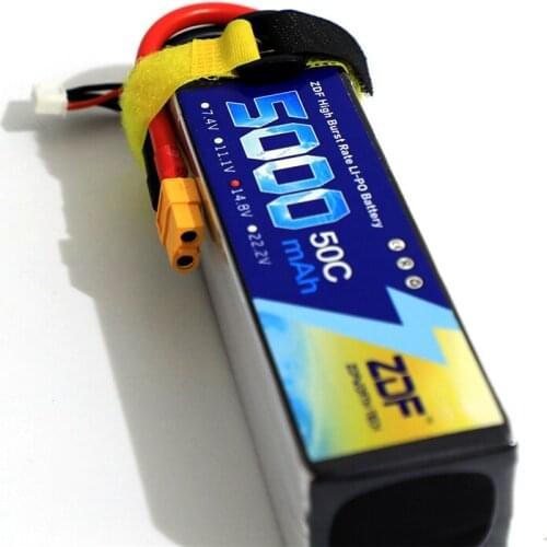 ZDF 4S RC Battery 14.8V 5000mAh 50C RC LiPo Li-Poly Battery for Helicopter Quadcopter Boat Car
