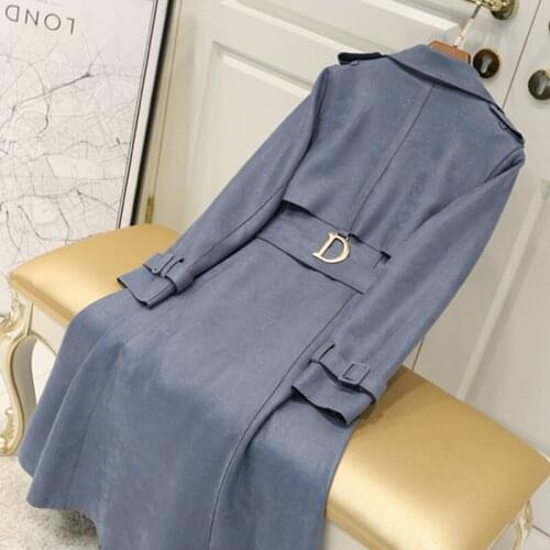Longqibao Women's Suede Trench Coats