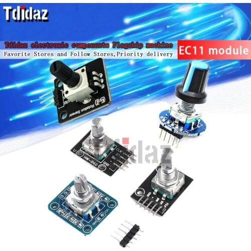 360 Degrees Rotary Encoder Module Rotary Potentiometer Analog Knob Module for Arduino KY-040 RV09 Rotary Encoder EC11 Knob Cap