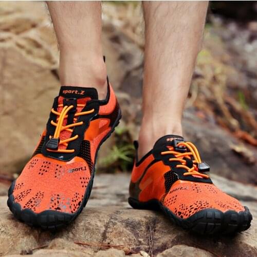 Mens Trekking Shoes Hiking Shoes Mountain Walking Sneakers Unisex Five Toes Auqa Sports Shoes Breathable Climbing Shoes Man