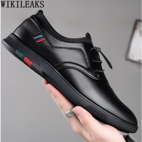Black Mens Shoes Casual Men Sneakers Designer Slip on Shoes for Men 2021 Brown Leather Casual Shoes Men Zapatillas De Hombre