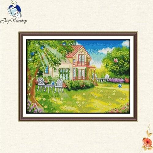 Joy Sunday Pastoral scenery 11CT printed 14CT Cross Stitch Set Landscape Cross-Stitch Kit DMC DIY Embroidery Needlework gift