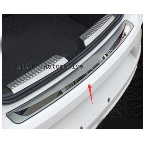 Stainless Steel Outside Rear Bumper Protector Sill Trunk Tread Plate Trim for Volkswagen Vw POLO 2011 2012 2013 2014