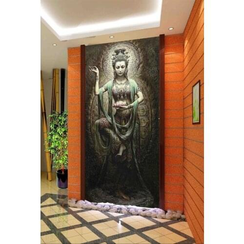3d room wallpaper custom mural non-woven Wall sticker Dunhuang bodhisattva dance porch painting photo wallpaper for walls 3d