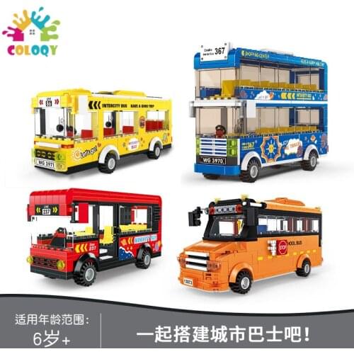 NEW Bus City UK London Building Blocks School Vehicle Friends Wedding Car Traffic Bricks Double Station Girls Gifts technique
