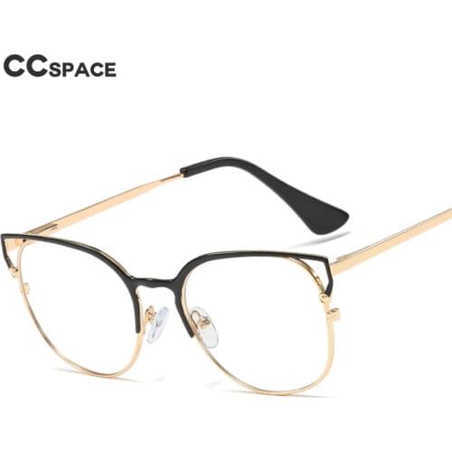 48062 Simple Cat Ear Metal Frame Ultralight Glasses Frames Men Women Optical Fashion Computer Glasses