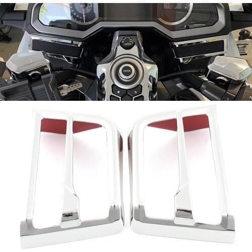 Motorcycle Pair Chrome Speaker Grille Accents Accessories For Honda Goldwing 1800 F6B GL1800 2018 2019 2020