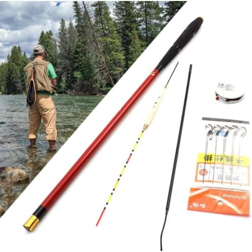 3.6m 4.5m 5.4m Portable ultrashort Carp Fishing Pole Stream Hand Rod Telescopic Fishing Rod Carbon spinning Fishing Free Tips