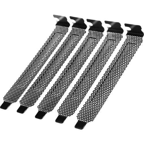 5pcs/set Dust Filter Easy Install Cooling Fan Desktop Hard Heat Dissipation Universal Blanking Plate PCI Slot Cover Ventilation