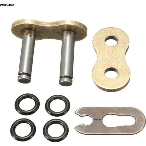 Motorbike Dirt Bike 530H Heavy Duty Chain Gold Connecting Master Links with O-Ring Motor Chain Connector Joint Clip Lock For ATV