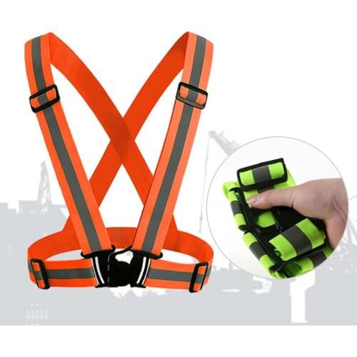 High quality reflective cycling straps The adjustable fluorescent security cycling vest Cycling equipment