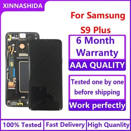 For Samsung Galaxy S9+ s9 plus g965 g965f LCD Display Super AMOLED Touch Screen Frame Assembly Replacement Repair Parts