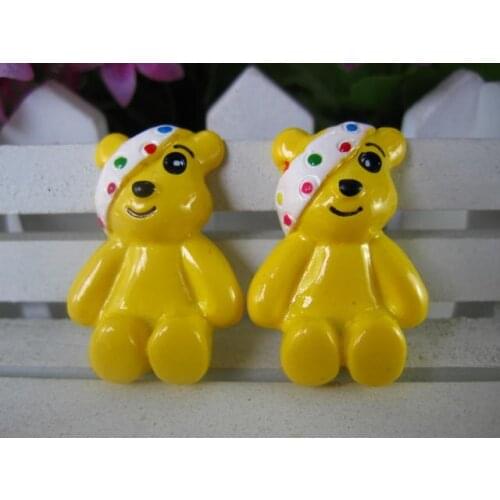 10pcs/lot kawaii flat back resin bear kids need for kids DIY resin cabochons accessories about 22mm