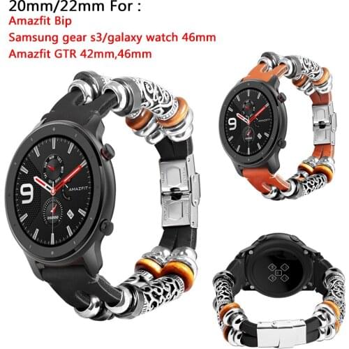 20mm handmade strap for Huami Amazfit Bip smart watch, for Amazfit GTR 42mm/Amazfit Stratos2/Amazfit Pace 22mm replace watchband