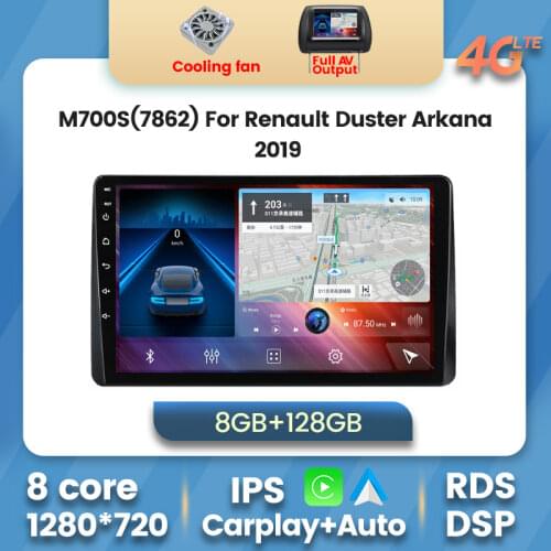 7862 4GLTE Android 10 6+128G DSP Car radio Multimedia Player for Renault Duster Arkana 2019 GPS Navi Stereo WIFI Carplay+Auto BT