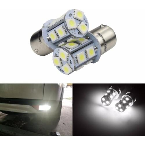 ANGRONG 2x P21W 13 SMD LED 1156 BA15s R10W 382 Bulb Side Indicator Tail Brake Stop Light Auto Reverse Lamp Super Bright 12V