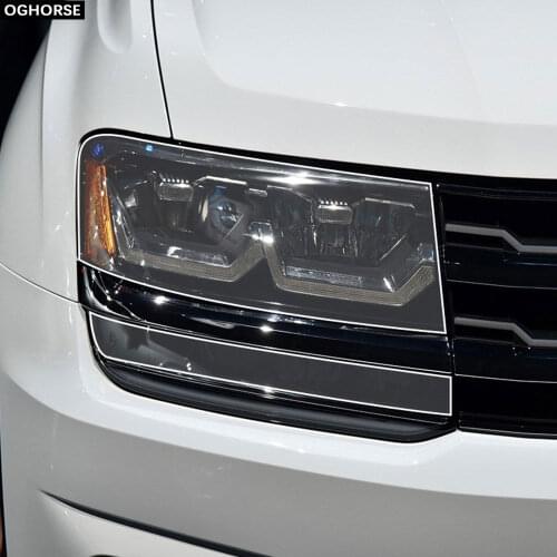 Car Headlight Protective Film Front Light Taillight Transparent TPU Decal Sticker for Volkswagen VW Atlas Teramont 2017-2019