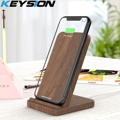 KEYSION 10W Qi Fast Wireless Charger For iPhone XR XS Max 8plus Wireless Charging stand for Samsung S10 S9 S8 Xiaomi Mi 9 Mix 3