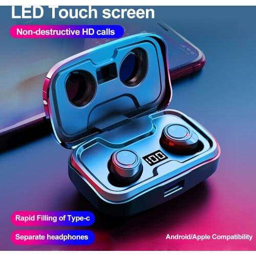 TWS X10 wireless earphones bluetooth IPX7 waterproof Volume control BT V5.0 Noise Reduction 3D stereo 3500mAh Battery capacity