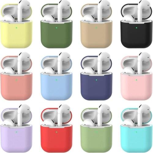 For Apple Airpods 2 1 Case Soft Silicone Cases Protective Bluetooth Wireless Earphone Cover for Apple Air Pods Charging Box Bags