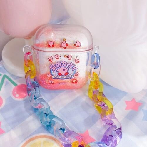 Bracelets Lanyard Chain Strap Liquid Quicksand Case for Apple Airpods 1 2 pro Wireless Earphone Cover Chaging Box