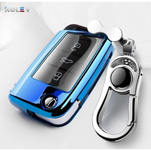 Colorful Soft TPU Car Key Cover Case Shell For Volkswagen VW Golf 7 MK7 GTI R For Skoda Octavia Seat Ibiza Leon FR 2 Altea Aztec