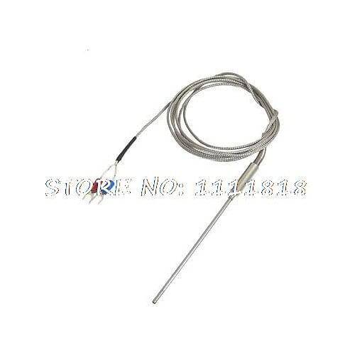 Liquid Measuring 95mm x 3mm K Type Earth Thermocouple Probe 2 Meters