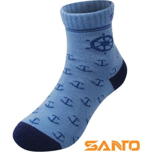 Kids Sports Socks (2 Pairs/lot) SANTO S073/S074 Warm 50% Merino Wool Children Socks Outdoor Hiking Socks
