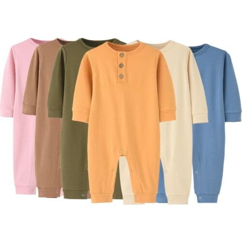 0-12 Month Baby Rompers Clothes For Newborns Full Sleeve Toddler Boy Girl Sleep and Play Jumpsuits Spring Autumn Bottoming Shirt