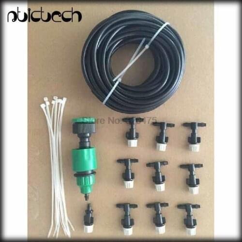 By dhl or ems 100 pieces Outdoor Sprinkler Garden Patio Misting Cooling System 10 Plastic Mist Nozzle