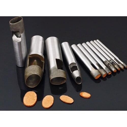 Ellipse at Waist Washed Flat Mouth Die Fillet Field Punching Leather Tools Punch round and Flat Die belt punch