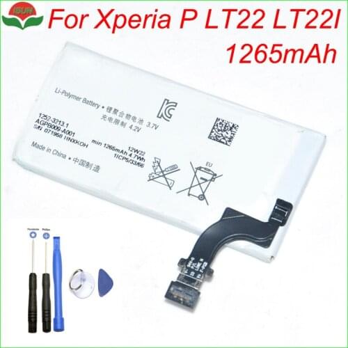 ISUN 100% Original With Logo AGPB009-A001 Mobile Phone Battery For Sony Xperia P/LT22i Nypon/LT22 Battery Replacement