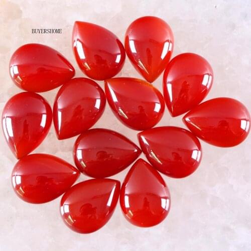 Water Drop 18x13MM Cabochon Natural Stone Bead Red Carnelian For Jewelry Making Necklace Pendant Bracelet Earrings 10Pcs K806