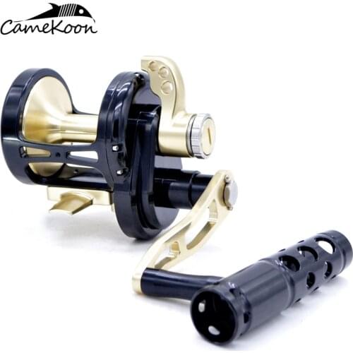 CAMEKOON Slow Jigging Reel 9+2 Ball Bearings Max Drag 35kg Full Metal Saltwater Fishing Reel Ocean Boat Trolling Fishing