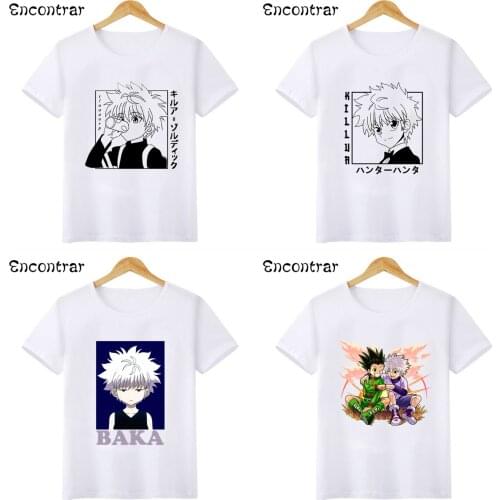 Kawaii Hunter X Hunter Killua Zoldyck Anime Manga Print Kids T-shirts Baby Boys/Girls T shirt Cartoon Tees Children Tops,HKP2220