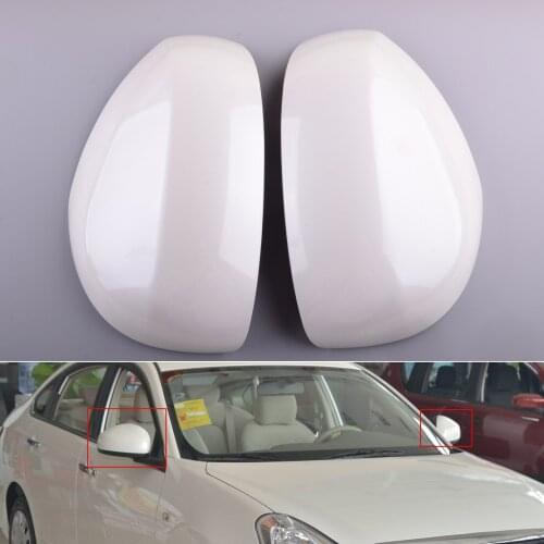 1 Pair Left & Right Side Rearview Mirror Covers Caps Fit for Nissan Sentra 2013 2014 2015 2016 2017 2018 Pearl White