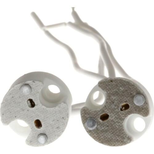 MR16 G4 GU5.3 Ceramic Lamp Holder Socket Connector G4 Led Light Base With Wire GU5.3 Base Socket Wire Connector Led Lamp Holder