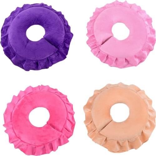 Soft Latex Massage Face Cradle Pillow, Salon Body Beauty, Spa Head Rest Cushion for Table - Washable Velvet Cover
