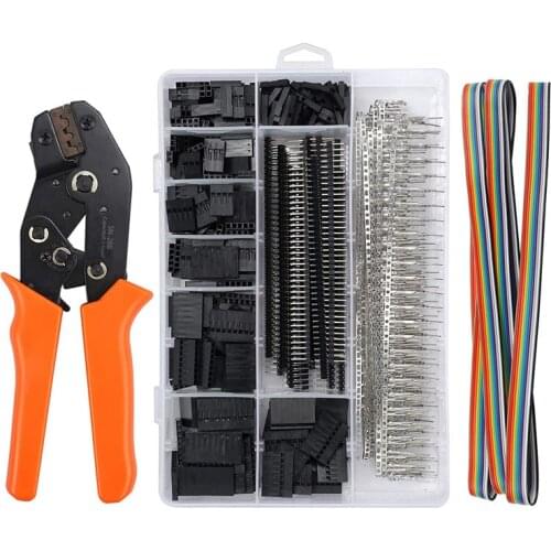 Dupont crimping tool pliers terminal ferrule crimper wire hand tool set terminals clamp kit tool SN-28B+1550Pcs Connector