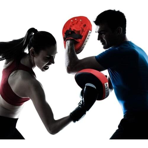 Outdoor Mens Punching Kicking Palm Hook & Jab Strike Pads Target Mitt Glove for Focus Training of Karate Muaythai Boxing Tool