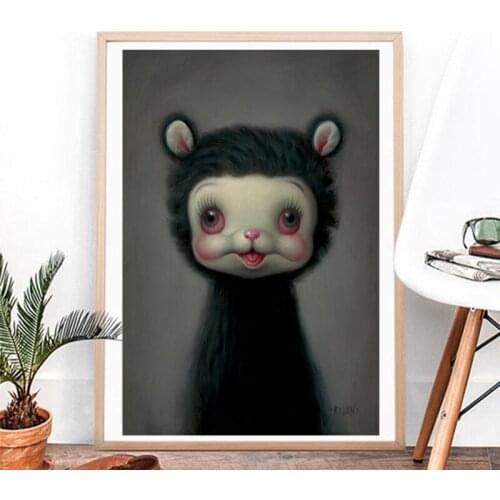 Mark Ryden Grey Animal Wall Art Canvas Poster and Print Painting Decorative Picture Modern Living Room Home Decor Artwork