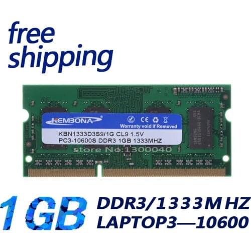 KEMBONA sale 1gb ddr3 ram memory 1333mhz for laptop 5 years warranty memoria ram retail buy from china free shipping