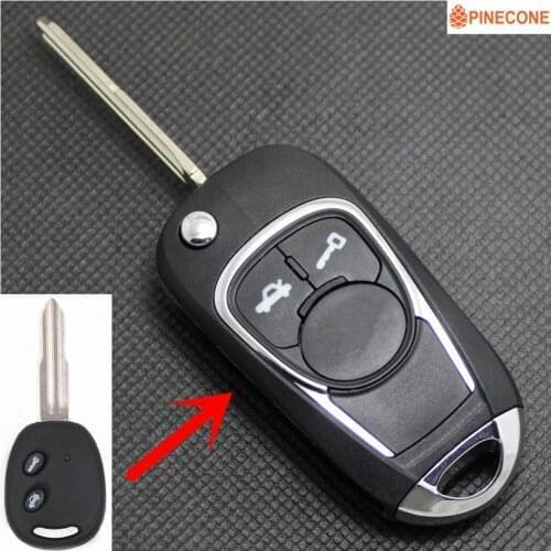 PINECONE Key Case for CHEVROLET LOVA AVEO EPICA SPARK Car Key 2 Buttons Uncut Left Blade Modified Remote Vehicle Key Shell Fob